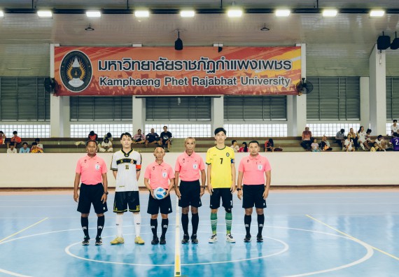 ภาพกิจกรรม  คณะวิทยาศาสตร์และเทคโนโลยี มหาวิทยาลัยราชภัฏกำแพงเพชร เจ้าภาพการแข่งขันกีฬามหาวิทยาลัยแห่งประเทศไทย ครั้งที่ 50 รอบคัดเลือก เขตภาคเหนือ ประเภทกีฬาฟุตซอล