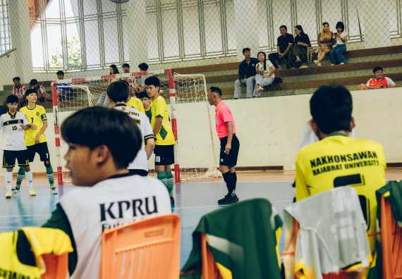 ภาพกิจกรรม  คณะวิทยาศาสตร์และเทคโนโลยี มหาวิทยาลัยราชภัฏกำแพงเพชร เจ้าภาพการแข่งขันกีฬามหาวิทยาลัยแห่งประเทศไทย ครั้งที่ 50 รอบคัดเลือก เขตภาคเหนือ ประเภทกีฬาฟุตซอล