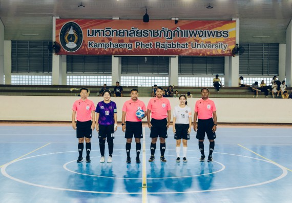 ภาพกิจกรรม  คณะวิทยาศาสตร์และเทคโนโลยี มหาวิทยาลัยราชภัฏกำแพงเพชร เจ้าภาพการแข่งขันกีฬามหาวิทยาลัยแห่งประเทศไทย ครั้งที่ 50 รอบคัดเลือก เขตภาคเหนือ ประเภทกีฬาฟุตซอล