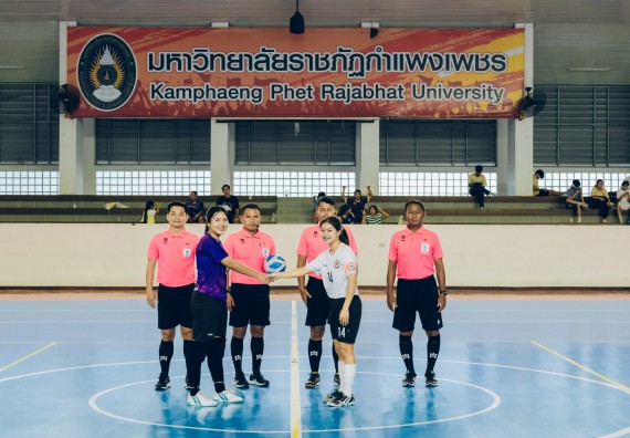 ภาพกิจกรรม  คณะวิทยาศาสตร์และเทคโนโลยี มหาวิทยาลัยราชภัฏกำแพงเพชร เจ้าภาพการแข่งขันกีฬามหาวิทยาลัยแห่งประเทศไทย ครั้งที่ 50 รอบคัดเลือก เขตภาคเหนือ ประเภทกีฬาฟุตซอล