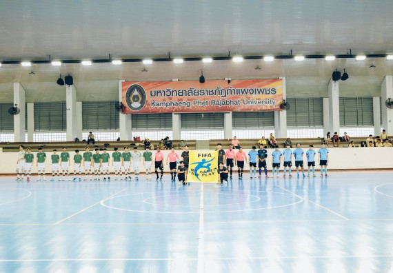 ภาพกิจกรรม  คณะวิทยาศาสตร์และเทคโนโลยี มหาวิทยาลัยราชภัฏกำแพงเพชร เจ้าภาพการแข่งขันกีฬามหาวิทยาลัยแห่งประเทศไทย ครั้งที่ 50 รอบคัดเลือก เขตภาคเหนือ ประเภทกีฬาฟุตซอล