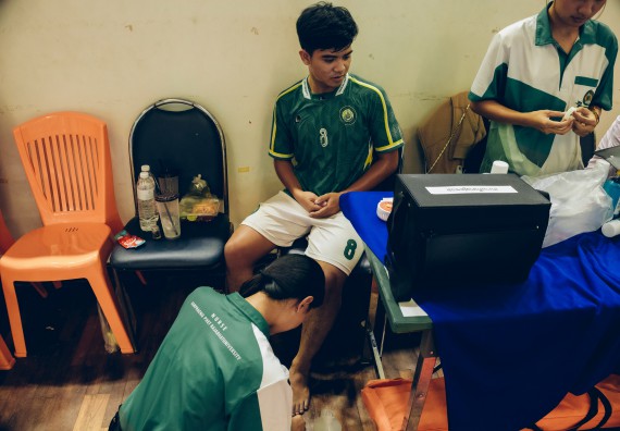 ภาพกิจกรรม  คณะวิทยาศาสตร์และเทคโนโลยี มหาวิทยาลัยราชภัฏกำแพงเพชร เจ้าภาพการแข่งขันกีฬามหาวิทยาลัยแห่งประเทศไทย ครั้งที่ 50 รอบคัดเลือก เขตภาคเหนือ ประเภทกีฬาฟุตซอล