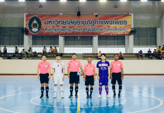 ภาพกิจกรรม  คณะวิทยาศาสตร์และเทคโนโลยี มหาวิทยาลัยราชภัฏกำแพงเพชร เจ้าภาพการแข่งขันกีฬามหาวิทยาลัยแห่งประเทศไทย ครั้งที่ 50 รอบคัดเลือก เขตภาคเหนือ ประเภทกีฬาฟุตซอล