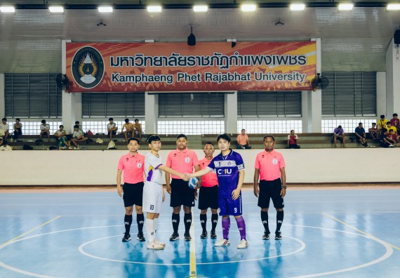 ภาพกิจกรรม  คณะวิทยาศาสตร์และเทคโนโลยี มหาวิทยาลัยราชภัฏกำแพงเพชร เจ้าภาพการแข่งขันกีฬามหาวิทยาลัยแห่งประเทศไทย ครั้งที่ 50 รอบคัดเลือก เขตภาคเหนือ ประเภทกีฬาฟุตซอล