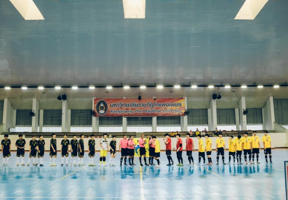 ภาพกิจกรรม  คณะวิทยาศาสตร์และเทคโนโลยี มหาวิทยาลัยราชภัฏกำแพงเพชร เจ้าภาพการแข่งขันกีฬามหาวิทยาลัยแห่งประเทศไทย ครั้งที่ 50 รอบคัดเลือก เขตภาคเหนือ ประเภทกีฬาฟุตซอล