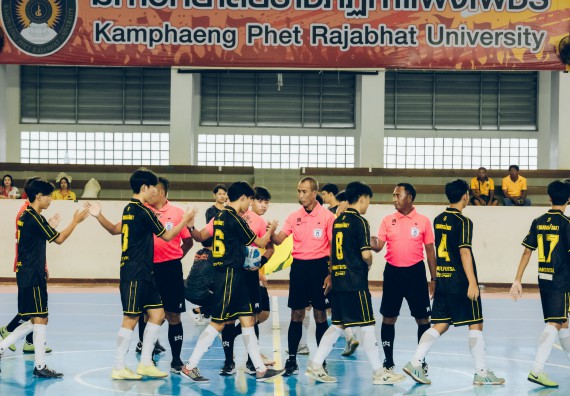 ภาพกิจกรรม  คณะวิทยาศาสตร์และเทคโนโลยี มหาวิทยาลัยราชภัฏกำแพงเพชร เจ้าภาพการแข่งขันกีฬามหาวิทยาลัยแห่งประเทศไทย ครั้งที่ 50 รอบคัดเลือก เขตภาคเหนือ ประเภทกีฬาฟุตซอล