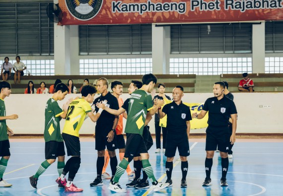 ภาพกิจกรรม  คณะวิทยาศาสตร์และเทคโนโลยี มหาวิทยาลัยราชภัฏกำแพงเพชร เจ้าภาพการแข่งขันกีฬามหาวิทยาลัยแห่งประเทศไทย ครั้งที่ 50 รอบคัดเลือก เขตภาคเหนือ ประเภทกีฬาฟุตซอล