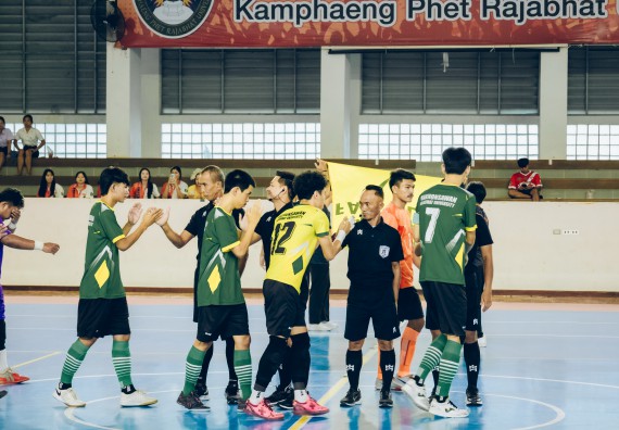 ภาพกิจกรรม  คณะวิทยาศาสตร์และเทคโนโลยี มหาวิทยาลัยราชภัฏกำแพงเพชร เจ้าภาพการแข่งขันกีฬามหาวิทยาลัยแห่งประเทศไทย ครั้งที่ 50 รอบคัดเลือก เขตภาคเหนือ ประเภทกีฬาฟุตซอล