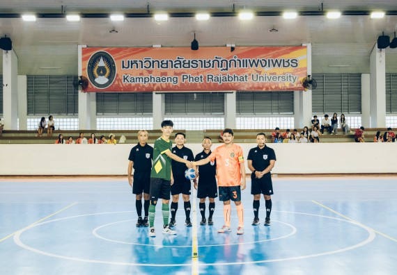 ภาพกิจกรรม  คณะวิทยาศาสตร์และเทคโนโลยี มหาวิทยาลัยราชภัฏกำแพงเพชร เจ้าภาพการแข่งขันกีฬามหาวิทยาลัยแห่งประเทศไทย ครั้งที่ 50 รอบคัดเลือก เขตภาคเหนือ ประเภทกีฬาฟุตซอล