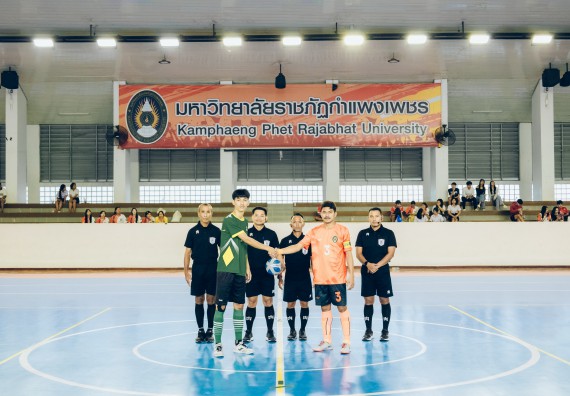 ภาพกิจกรรม  คณะวิทยาศาสตร์และเทคโนโลยี มหาวิทยาลัยราชภัฏกำแพงเพชร เจ้าภาพการแข่งขันกีฬามหาวิทยาลัยแห่งประเทศไทย ครั้งที่ 50 รอบคัดเลือก เขตภาคเหนือ ประเภทกีฬาฟุตซอล