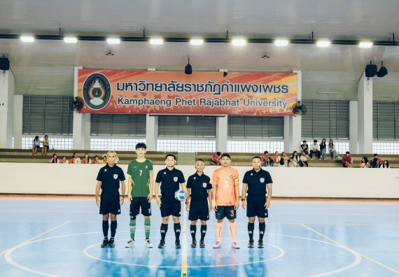 ภาพกิจกรรม  คณะวิทยาศาสตร์และเทคโนโลยี มหาวิทยาลัยราชภัฏกำแพงเพชร เจ้าภาพการแข่งขันกีฬามหาวิทยาลัยแห่งประเทศไทย ครั้งที่ 50 รอบคัดเลือก เขตภาคเหนือ ประเภทกีฬาฟุตซอล
