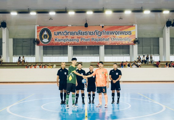 ภาพกิจกรรม  คณะวิทยาศาสตร์และเทคโนโลยี มหาวิทยาลัยราชภัฏกำแพงเพชร เจ้าภาพการแข่งขันกีฬามหาวิทยาลัยแห่งประเทศไทย ครั้งที่ 50 รอบคัดเลือก เขตภาคเหนือ ประเภทกีฬาฟุตซอล