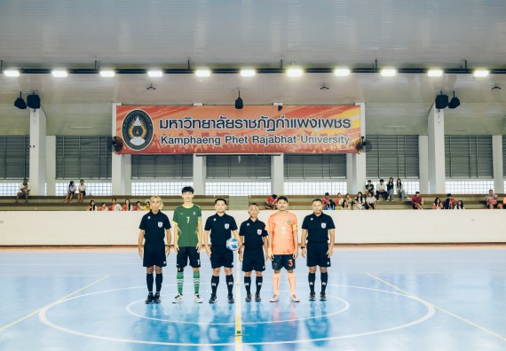 ภาพกิจกรรม  คณะวิทยาศาสตร์และเทคโนโลยี มหาวิทยาลัยราชภัฏกำแพงเพชร เจ้าภาพการแข่งขันกีฬามหาวิทยาลัยแห่งประเทศไทย ครั้งที่ 50 รอบคัดเลือก เขตภาคเหนือ ประเภทกีฬาฟุตซอล