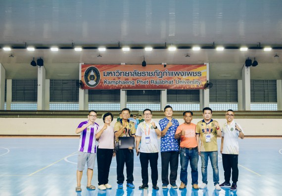 ภาพกิจกรรม  คณะวิทยาศาสตร์และเทคโนโลยี มหาวิทยาลัยราชภัฏกำแพงเพชร เจ้าภาพการแข่งขันกีฬามหาวิทยาลัยแห่งประเทศไทย ครั้งที่ 50 รอบคัดเลือก เขตภาคเหนือ ประเภทกีฬาฟุตซอล