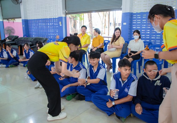 ภาพกิจกรรม  คณะวิทยาศาสตร์และเทคโนโลยี มหาวิทยาลัยราชภัฏกำแพงเพชร จัดกิจกรรมค่ายวิชาการเพื่อพัฒนากำลังคนด้านวิทยาศาสตร์และเทคโนโลยี ปีการศึกษา 2567  โรงเรียนผดุงปัญญา