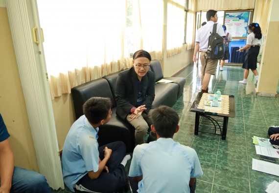 ภาพกิจกรรม  คณะวิทยาศาสตร์และเทคโนโลยี มหาวิทยาลัยราชภัฏกําแพงเพชร จัดโครงการประชาสัมพันธ์รายวิชาและหลักสูตรไปยังผู้เรียนกลุ่มใหม่ (Non-age Group) โรงเรียนพิไกรวิทยา