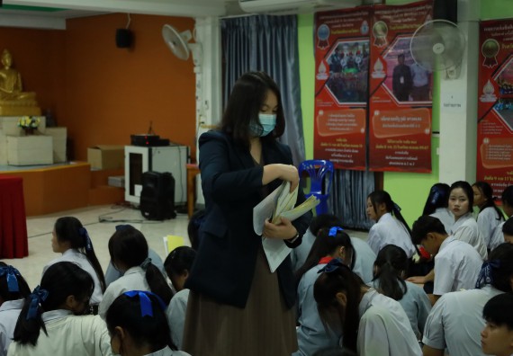 ภาพกิจกรรม  คณะวิทยาศาสตร์และเทคโนโลยี มหาวิทยาลัยราชภัฏกําแพงเพชร จัดโครงการประชาสัมพันธ์รายวิชาและหลักสูตรไปยังผู้เรียนกลุ่มใหม่ (Non-age Group) โรงเรียนสักงามวิทยา