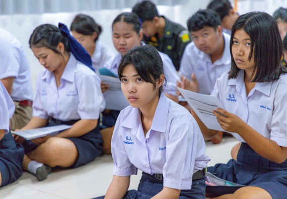 ภาพกิจกรรม  คณะวิทยาศาสตร์และเทคโนโลยี มหาวิทยาลัยราชภัฏกําแพงเพชร จัดโครงการประชาสัมพันธ์รายวิชาและหลักสูตรไปยังผู้เรียนกลุ่มใหม่ (Non-age Group)  โรงเรียนโกสัมพีวิทยา