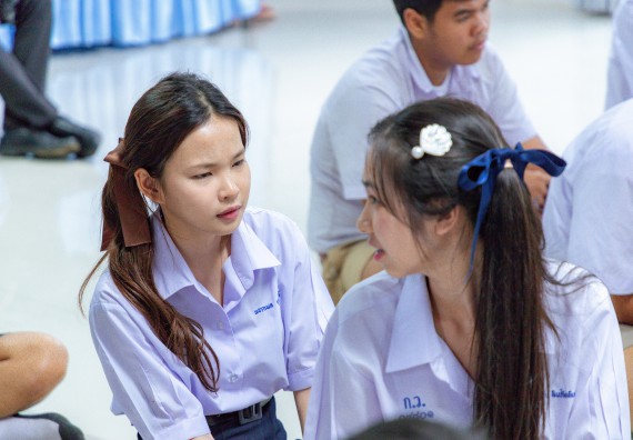 ภาพกิจกรรม  คณะวิทยาศาสตร์และเทคโนโลยี มหาวิทยาลัยราชภัฏกําแพงเพชร จัดโครงการประชาสัมพันธ์รายวิชาและหลักสูตรไปยังผู้เรียนกลุ่มใหม่ (Non-age Group)  โรงเรียนโกสัมพีวิทยา