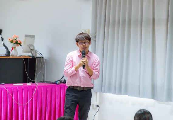 ภาพกิจกรรม  คณะวิทยาศาสตร์และเทคโนโลยี มหาวิทยาลัยราชภัฏกําแพงเพชร จัดโครงการประชาสัมพันธ์รายวิชาและหลักสูตรไปยังผู้เรียนกลุ่มใหม่ (Non-age Group)  โรงเรียนโกสัมพีวิทยา