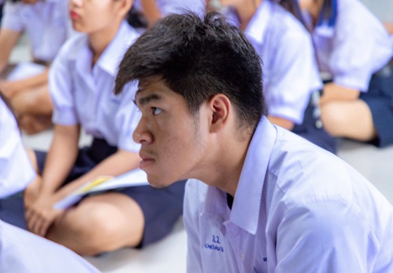 ภาพกิจกรรม  คณะวิทยาศาสตร์และเทคโนโลยี มหาวิทยาลัยราชภัฏกําแพงเพชร จัดโครงการประชาสัมพันธ์รายวิชาและหลักสูตรไปยังผู้เรียนกลุ่มใหม่ (Non-age Group)  โรงเรียนโกสัมพีวิทยา