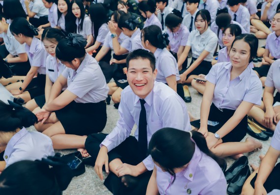 ภาพกิจกรรม  คณะวิทยาศาสตร์และเทคโนโลยี จัดกิจกรรมไหว้ครูคณะวิทยาศาสตร์และเทคโนโลยี ประจำปีการศึกษา 2568