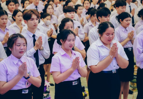 ภาพกิจกรรม  คณะวิทยาศาสตร์และเทคโนโลยี จัดกิจกรรมไหว้ครูคณะวิทยาศาสตร์และเทคโนโลยี ประจำปีการศึกษา 2568