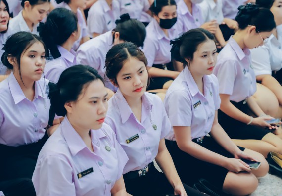 ภาพกิจกรรม  คณะวิทยาศาสตร์และเทคโนโลยี จัดกิจกรรมไหว้ครูคณะวิทยาศาสตร์และเทคโนโลยี ประจำปีการศึกษา 2568