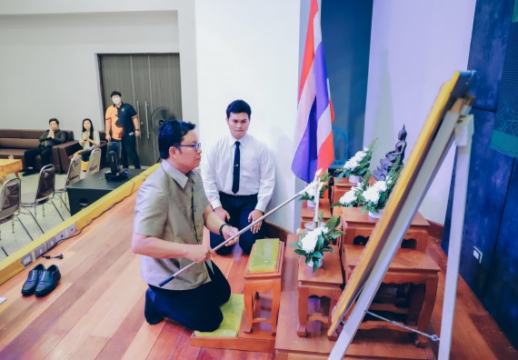ภาพกิจกรรม  คณะวิทยาศาสตร์และเทคโนโลยี จัดกิจกรรมไหว้ครูคณะวิทยาศาสตร์และเทคโนโลยี ประจำปีการศึกษา 2568