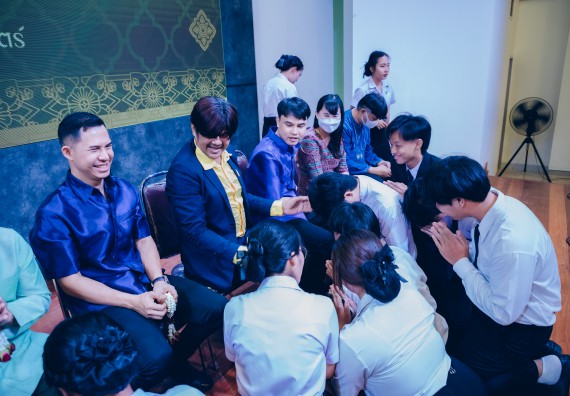 ภาพกิจกรรม  คณะวิทยาศาสตร์และเทคโนโลยี จัดกิจกรรมไหว้ครูคณะวิทยาศาสตร์และเทคโนโลยี ประจำปีการศึกษา 2568