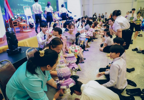 ภาพกิจกรรม  คณะวิทยาศาสตร์และเทคโนโลยี จัดกิจกรรมไหว้ครูคณะวิทยาศาสตร์และเทคโนโลยี ประจำปีการศึกษา 2568