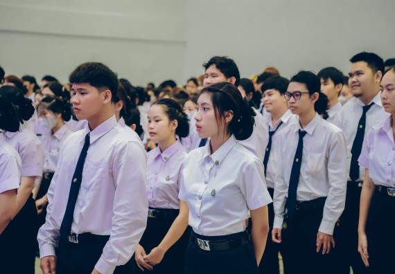 ภาพกิจกรรม  คณะวิทยาศาสตร์และเทคโนโลยี จัดกิจกรรมไหว้ครูคณะวิทยาศาสตร์และเทคโนโลยี ประจำปีการศึกษา 2568