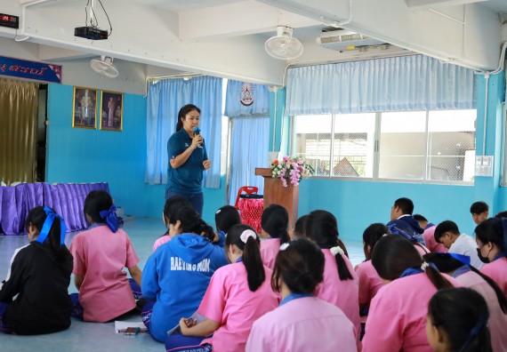 ภาพกิจกรรม  คณะวิทยาศาสตร์และเทคโนโลยี มหาวิทยาลัยราชภัฏกําแพงเพชร จัดโครงการประชาสัมพันธ์รายวิชาและหลักสูตรไปยังผู้เรียนกลุ่มใหม่ (Non-age Group)  โรงเรียนวังตะเคียนประชานุสรณ์