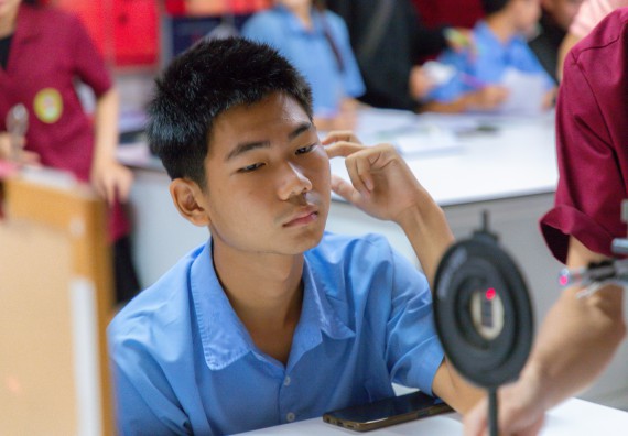 ภาพกิจกรรม  คณะวิทยาศาสตร์และเทคโนโลยี มหาวิทยาลัยราชภัฏกำแพงเพชร ร่วมกับโครงการห้องเรียนพิเศษ โรงเรียนตากพิทยาคม จัดกิจกรรมสร้างเสริมทักษะกระบวนการทางวิทยาศาสตร์สู่มาตรฐานสากล