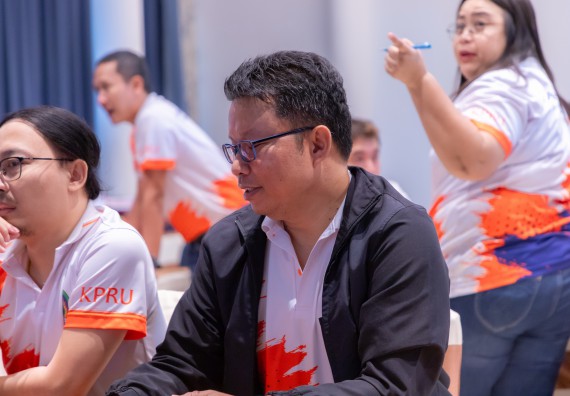 ภาพกิจกรรม  คณะวิทยาศาสตร์และเทคโนโลยี มหาวิทยาลัยราชภัฏกําแพงเพชร เข้าร่วมกิจกรรมการสัมมนาเชิงปฏิบัติการสร้างสรรค์สัมพันธ์ประสิทธิภาพของทีมงาน ในโครงการสัมมนาเชิงปฏิบัติการพัฒนาบุคลากร