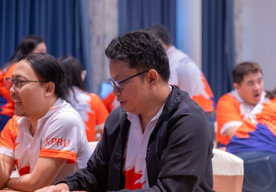 ภาพกิจกรรม  คณะวิทยาศาสตร์และเทคโนโลยี มหาวิทยาลัยราชภัฏกําแพงเพชร เข้าร่วมกิจกรรมการสัมมนาเชิงปฏิบัติการสร้างสรรค์สัมพันธ์ประสิทธิภาพของทีมงาน ในโครงการสัมมนาเชิงปฏิบัติการพัฒนาบุคลากร