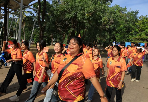 ภาพกิจกรรม  คณะวิทยาศาสตร์และเทคโนโลยี จัดกิจกรรมส่งเสริมสุขภาพสร้างสรรค์ศิลป์นักศึกษา