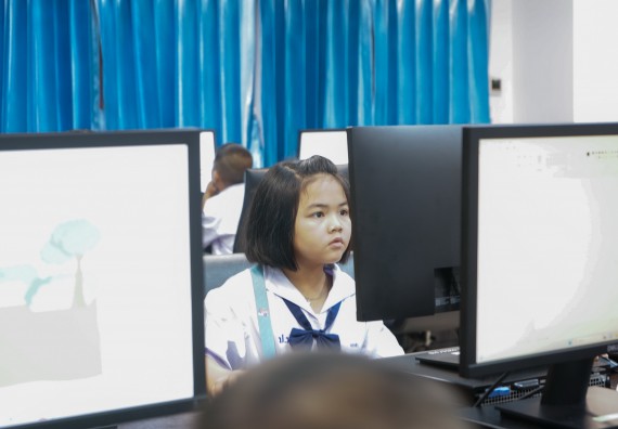 ภาพกิจกรรม  คณะวิทยาศาสตร์และเทคโนโลยี มหาวิทยาลัยราชภัฏกําแพงเพชร จัดการแข่งขันวาดภาพด้วยโปรแกรม Paint ระดับประถมศึกษาตอนต้น ระดับประถมศึกษาตอนปลาย ในงานสัปดาห์วิทยาศาสตร์แห่งชาติ ส่วนภูมิภาค ประจำปี 2568