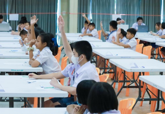 ภาพกิจกรรม  คณะวิทยาศาสตร์และเทคโนโลยี มหาวิทยาลัยราชภัฏกําแพงเพชร จัดการแข่งขันตอบปัญหาวิทยาศาสตร์ ระดับประถมศึกษาตอนปลาย ระดับมัธยมศึกษาตอนต้น ระดับมัธยมศึกษาตอนปลาย ในงานสัปดาห์วิทยาศาสตร์แห่งชาติ ส่วนภูมิภาค ประจำปี 2568