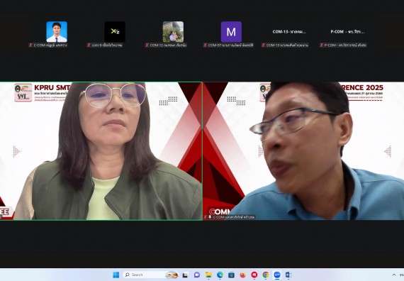 ภาพกิจกรรม  คณะวิทยาศาสตร์และเทคโนโลยี มหาวิทยาลัยราชภัฏกำแพงเพชร ได้จัดกิจกรรมการประชุมวิชาการออนไลน์ การนำเสนอผลงานและโครงงานทางวิชาการระดับชาติ ด้านวิทยาศาสตร์ คณิตศาสตร์และเทคโนโลยี