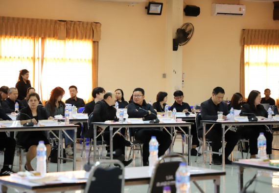 ภาพกิจกรรม  ผู้บริหารและอาจารย์คณะวิทยาศาสตร์และเทคโนโลยี เข้าร่วม กิจกรรมประชุมโครงการขับเคลื่อนโมเดลขจัดความยากจน THAPHUTSA MODEL