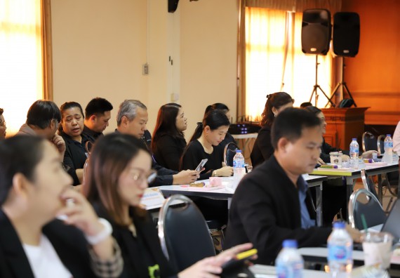 ภาพกิจกรรม  ผู้บริหารและอาจารย์คณะวิทยาศาสตร์และเทคโนโลยี เข้าร่วม กิจกรรมประชุมโครงการขับเคลื่อนโมเดลขจัดความยากจน THAPHUTSA MODEL