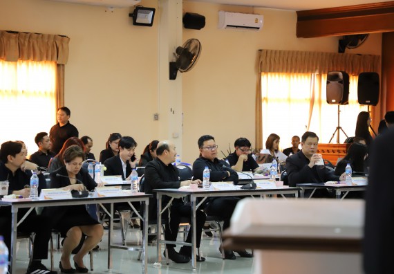 ภาพกิจกรรม  ผู้บริหารและอาจารย์คณะวิทยาศาสตร์และเทคโนโลยี เข้าร่วม กิจกรรมประชุมโครงการขับเคลื่อนโมเดลขจัดความยากจน THAPHUTSA MODEL