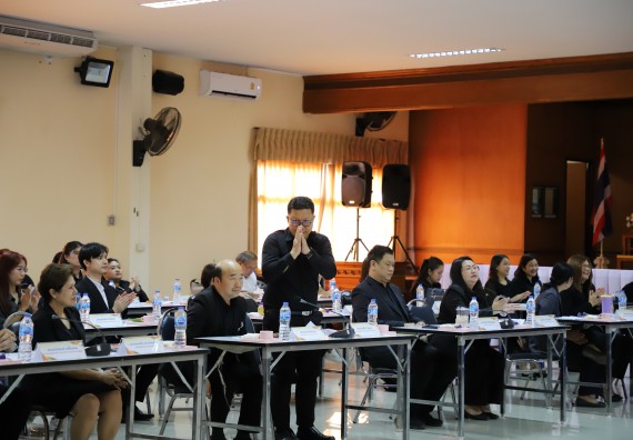 ภาพกิจกรรม  ผู้บริหารและอาจารย์คณะวิทยาศาสตร์และเทคโนโลยี เข้าร่วม กิจกรรมประชุมโครงการขับเคลื่อนโมเดลขจัดความยากจน THAPHUTSA MODEL