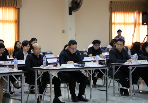 ภาพกิจกรรม  ผู้บริหารและอาจารย์คณะวิทยาศาสตร์และเทคโนโลยี เข้าร่วม กิจกรรมประชุมโครงการขับเคลื่อนโมเดลขจัดความยากจน THAPHUTSA MODEL